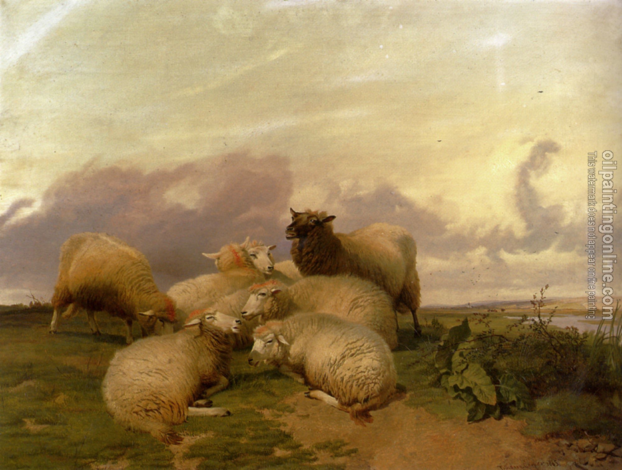 Thomas Sidney Cooper - Sheep In Canterbury Water Meadows